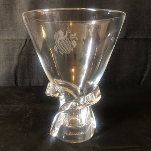 Steuben crystal glass vase : Hershey chocolates 100 year commemorative 7” mint